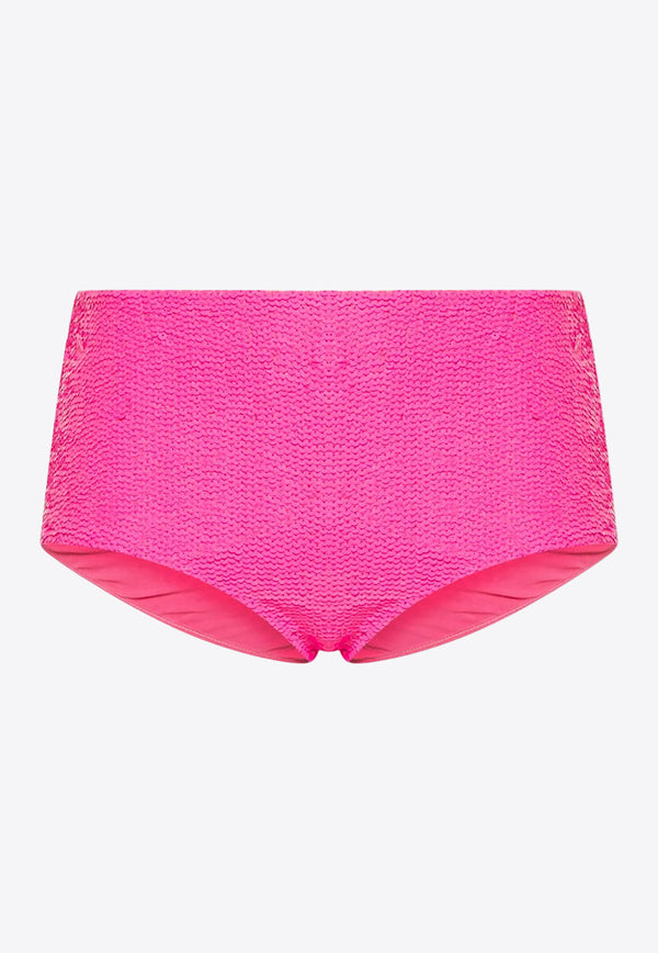 P.A.R.O.S.H Sequined High-Waist Bikini Bottom Pink D210554GARBO24_102