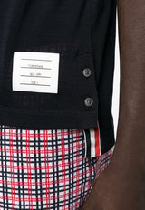 Thom Browne Name Tag Patch Short-Sleeved Polo T-shirt Blue MJP193AJ0129_415