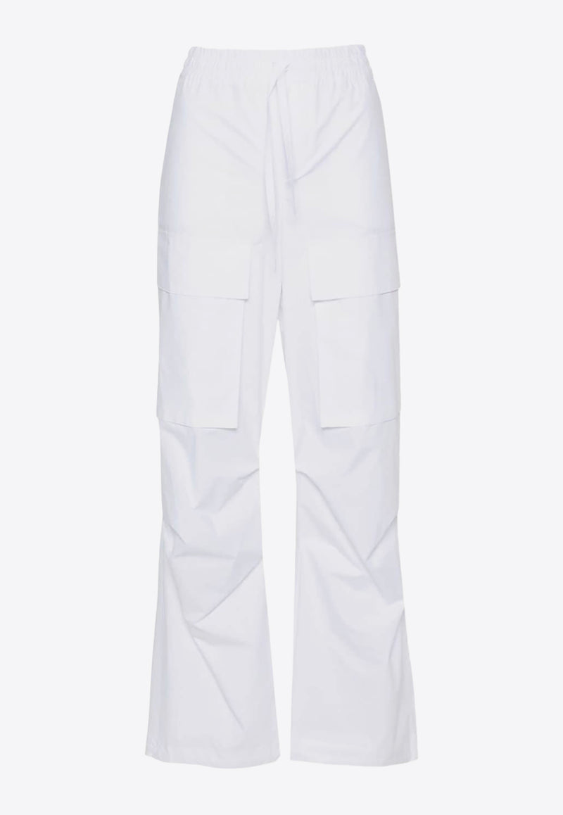 P.A.R.O.S.H Straight-Leg Cargo Pants White D232277CANYOX24_001