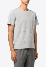 Thom Browne Embroidered Crewneck T-shirt Gray MJS254E00042_055