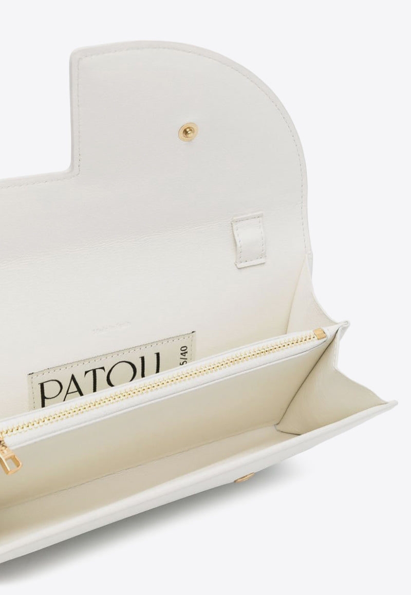 Patou JP Calf Leather Clutch White BA0115102_001W