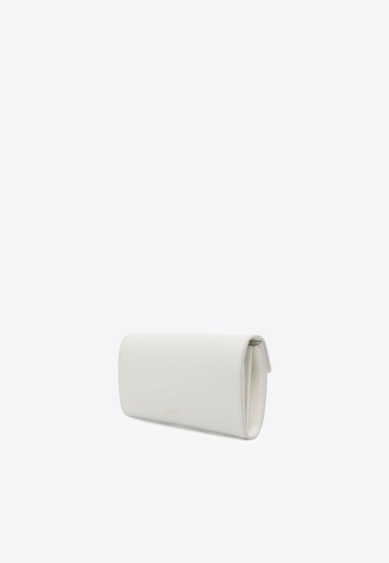 Patou JP Calf Leather Clutch White BA0115102_001W