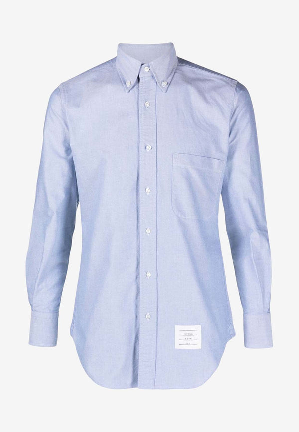 Thom Browne Name Tag Patch Oxford Shirt Light Blue MWL010EF0313_480