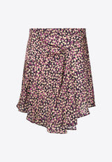 Isabel Marant Selena Asymmetric Floral Mini Skirt Multicolor JU0166FBB1J03I_30FN
