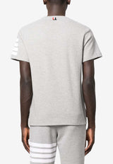 Thom Browne 4-bar Stripes T-shirt Gray MJS246A07323_055