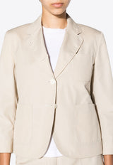 Thom Browne Single-Breasted Blazer Beige FBC905H04502_250