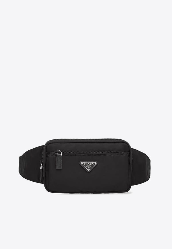 Prada Triangle Logo Belt Bag Black 2VL977VWOO2DMG_F0002