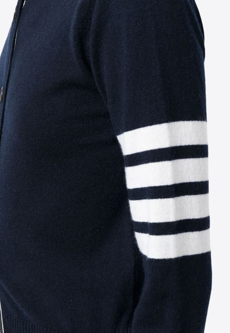 Thom Browne 4-bar Stripes Cashmere Cardigan Blue FKC002A00011_415