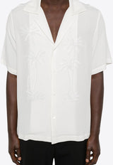 P.A.R.O.S.H Palm-Tree Embellished Shirt White D380612RALM_001