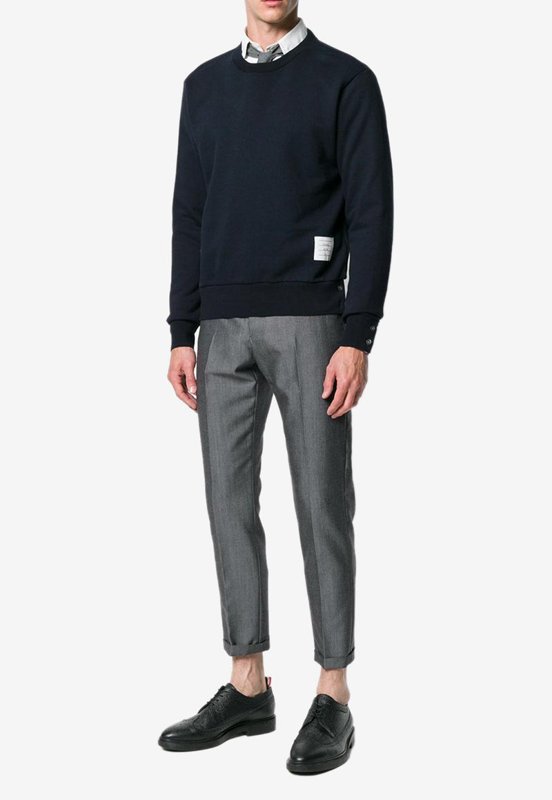 Thom Browne Signature Loopback Sweatshirt Navy MJT085A03377_415