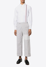 Thom Browne Signature Stripe Oxford Shirt White MWL396AF0313_100