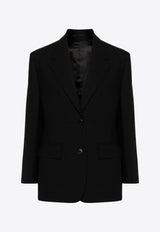 Prada Single-Breasted Wool Blazer Black P532OSOOO11CZ_F0002