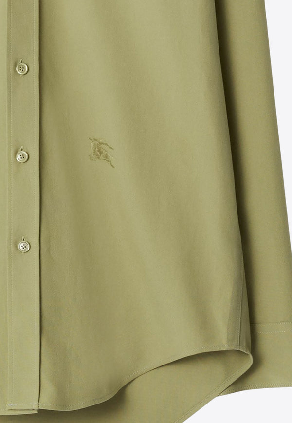 Burberry EKD Embroidered Button-Up Shirt 8082303_B7311 Green