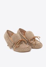 JW Anderson 55 Suede Loafer Pumps Taupe ANW42211A19513_110