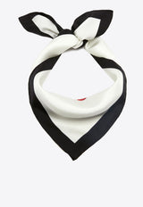 JW Anderson Logo Print Silk Scarf Off-white AC0305FA0373_022