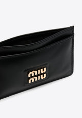 Miu Miu Logo Lettering Leather Cardholder  Black 5MC1092E6Y_F0002