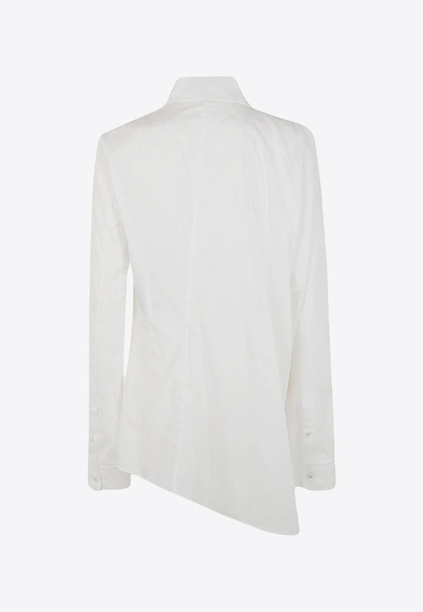 Ann Demeulemeester Julia Asymmetric Long-Sleeved Shirt  White B0011913FA028_001