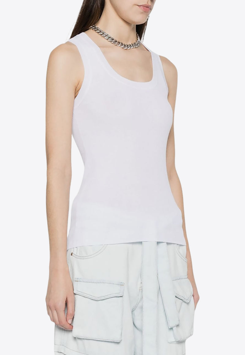 P.A.R.O.S.H Fine Ribbed Tank Top Off-white D540712CIPRIA24_002