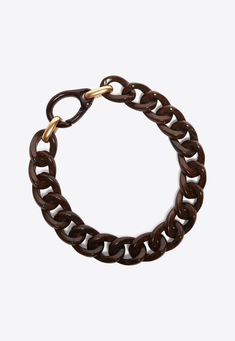 S Max Mara Derna Chunky Chain Necklace Brown 2419751031600DERNA_001