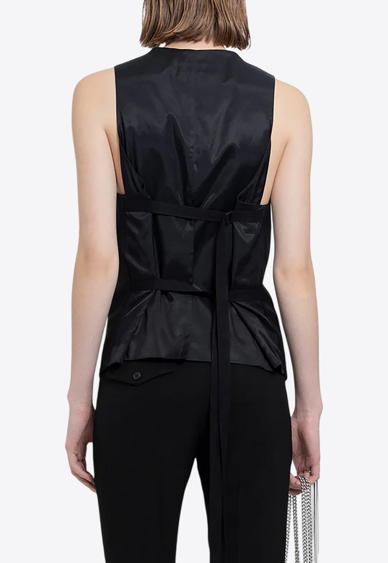 Ann Demeulemeester Charlotte Classic Tailored Vest Black B0010450FA423_099