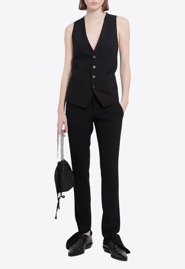 Ann Demeulemeester Charlotte Classic Tailored Vest Black B0010450FA423_099