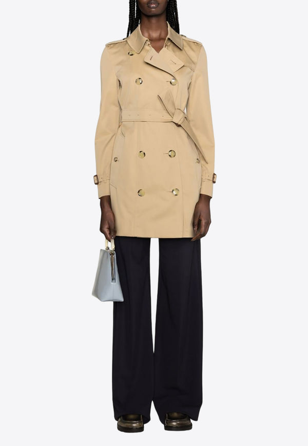 Burberry Double-Breasted Short Trench Coat 8079408_A1366 Beige