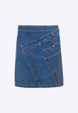 JW Anderson Twisted Denim Mini Skirt Denim DK0020PG1499_804