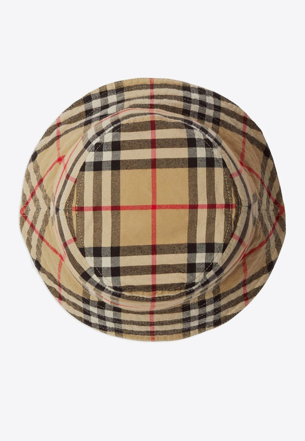 Burberry Vintage Check Pattern Bucket Hat 8075657_A7026 Beige