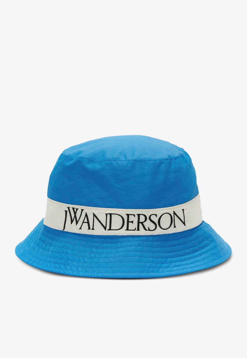 JW Anderson Logo Embroidered Bucket Hat Blue AC0347FA0214_856