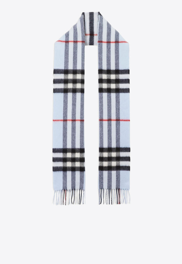 Burberry Check-Pattern Cashmere Scarf 8077882_A1397 Blue
