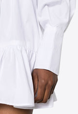 Patou Ruffled Mini Shirt Dress White DR1360017_001W