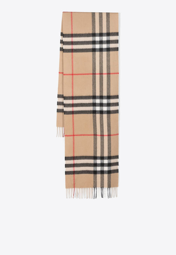 Burberry Vintage Check-Pattern Cashmere Scarf 8076576_A7026 Beige