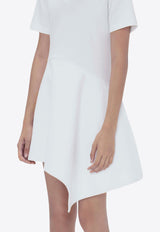 JW Anderson Asymmetric Mini Polo Dress White JD0037PG1479_001