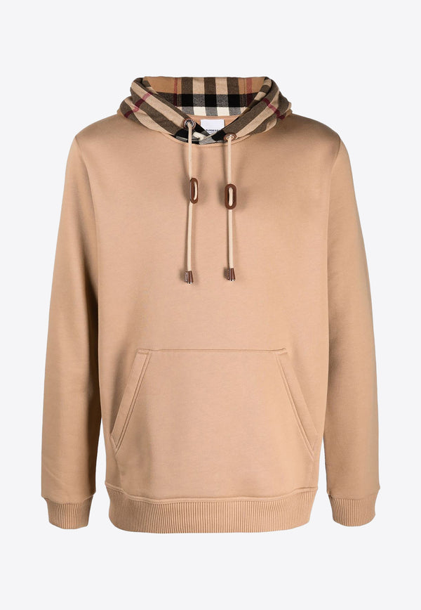 Burberry Hooded Sweatshirt with Checked Hood 8045006_A1420 Beige