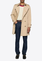 Burberry Kensington Heritage Double-Breasted Trench Coat 8079388_A1366 Beige
