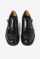 Miu Miu X Church's Leather Monk Strap Shoes Black 5E039EFM030055_F0002