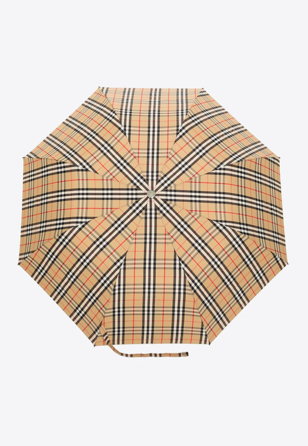 Burberry Vintage Check-Pattern Folded Umbrella 8077709_A7026 Beige