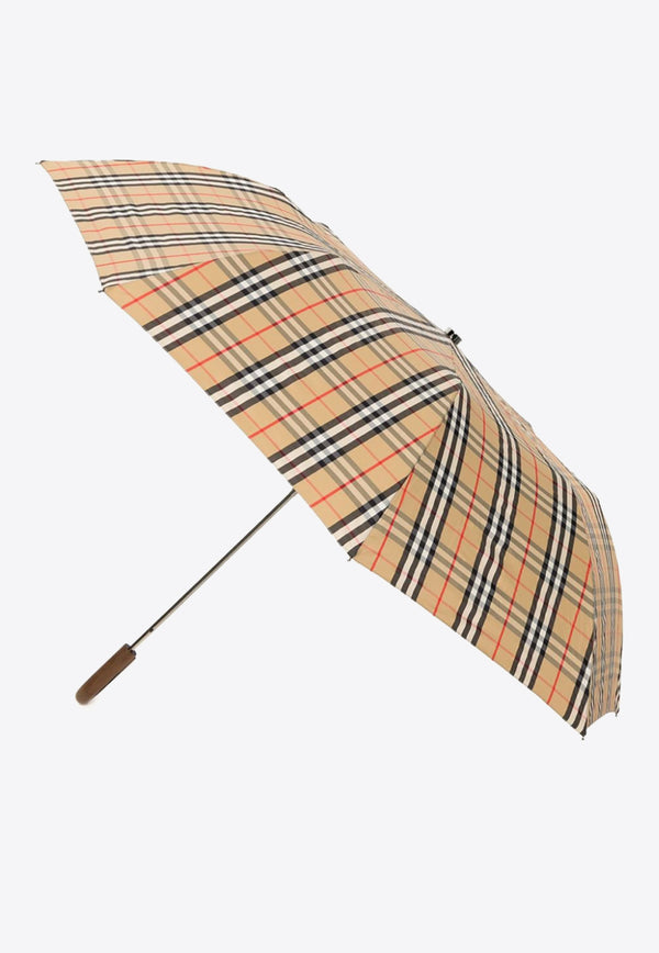 Burberry Vintage Check-Pattern Folded Umbrella 8077709_A7026 Beige