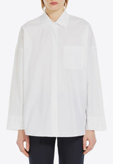 S Max Mara Lodola Oxford Long-Sleeved Shirt White 2419111091600LODOLA_002