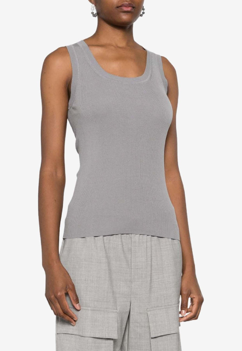 P.A.R.O.S.H Ribbed-Knit Tank Top Gray D540712CIPRIA24_018