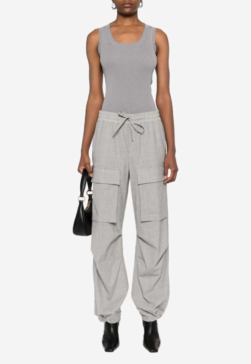 P.A.R.O.S.H Ribbed-Knit Tank Top Gray D540712CIPRIA24_018