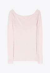 P.A.R.O.S.H Cipria Fine Ribbed Sweater Pink D540713CIPRIA24_085