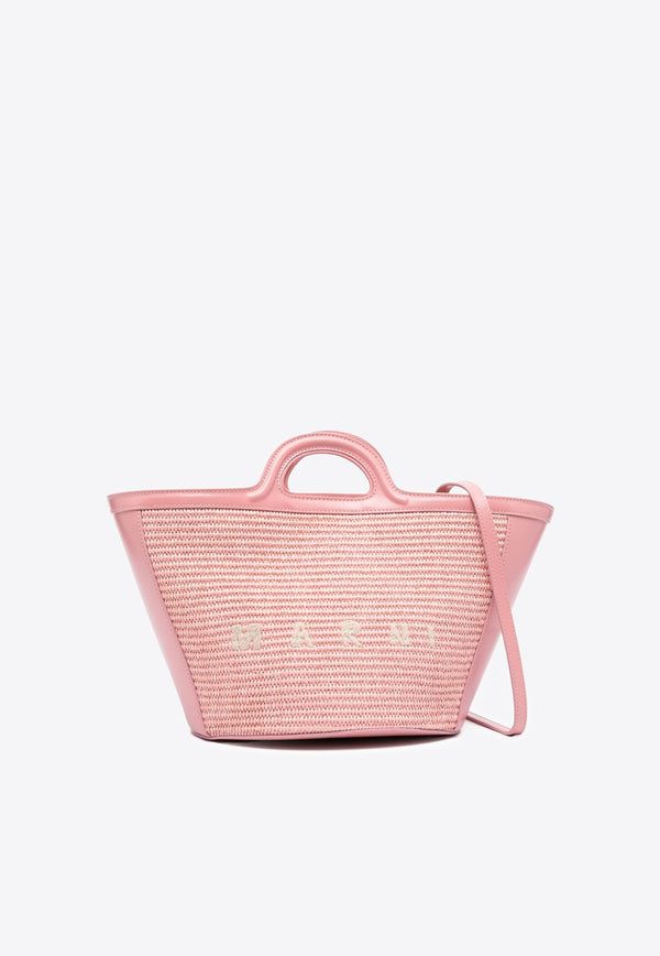 Marni Small Tropicalia Interwoven Tote Bag  Pink BMMP0068Q0P3860_ZO708