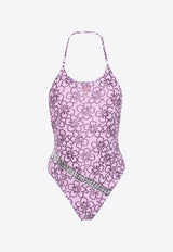 CORMIO Fabiana Floral Print One-Piece Swimsuit Lilac FABIANA_LILAC