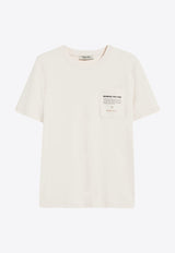 S Max Mara Sax Pocket Crewneck T-shirt White 2419971021600SAX_016