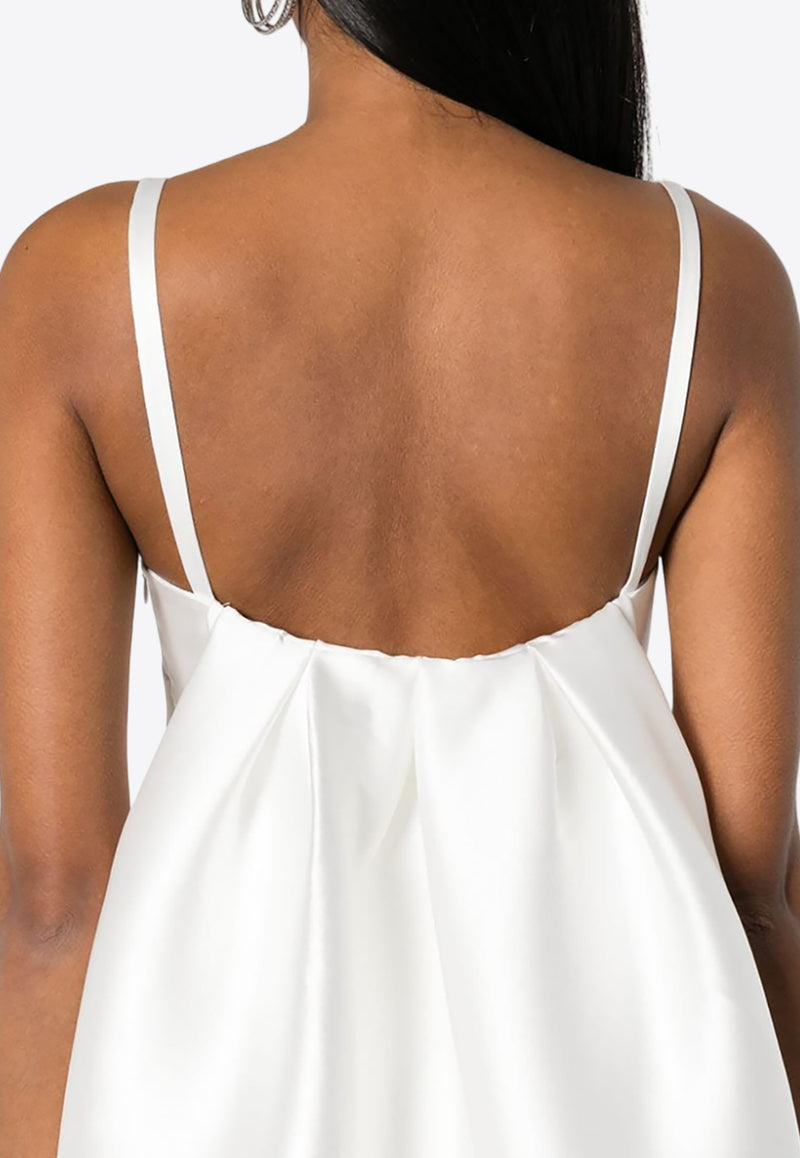 P.A.R.O.S.H Papavero Draped Mini Dress White D725316PAPAVERO_002_TH