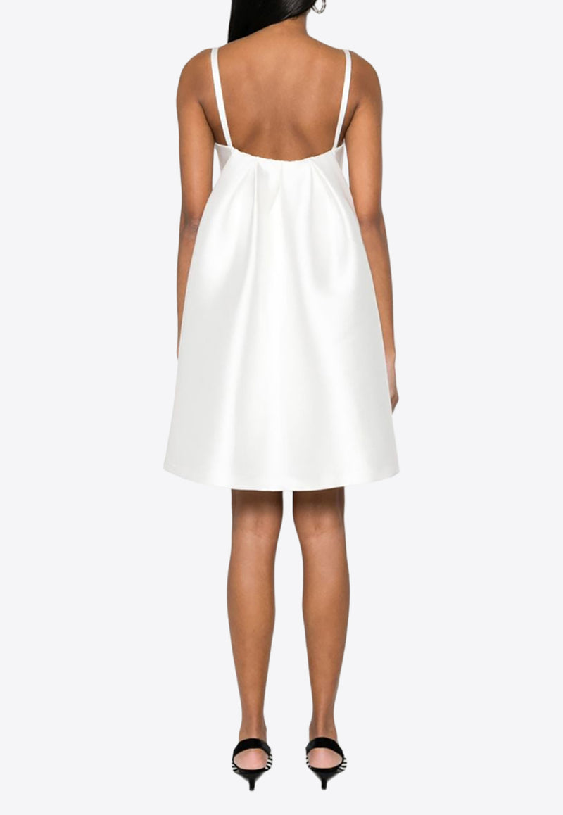 P.A.R.O.S.H Papavero Draped Mini Dress White D725316PAPAVERO_002_TH