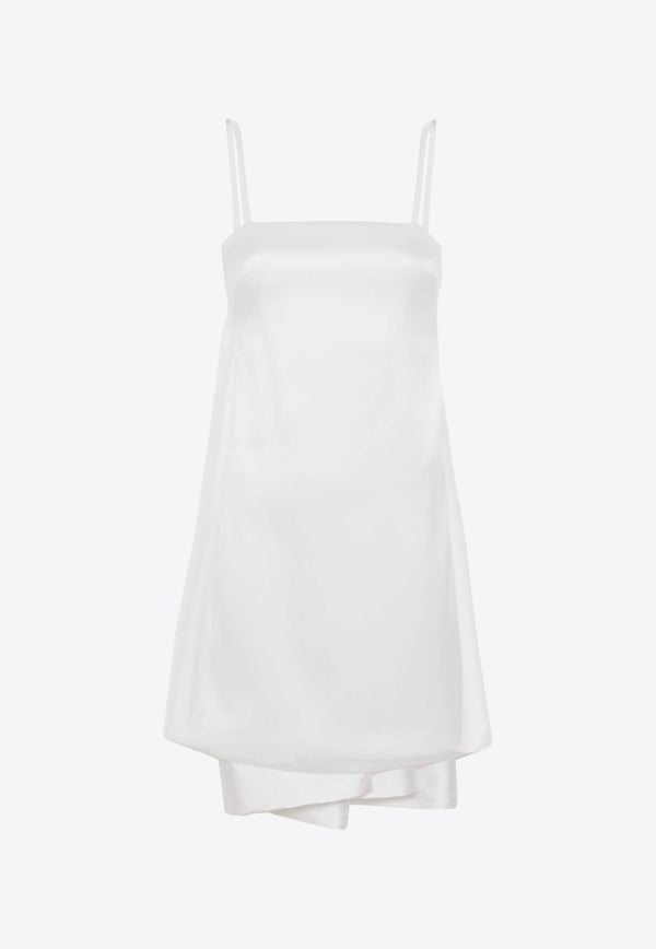 P.A.R.O.S.H Papavero Draped Mini Dress White D725316PAPAVERO_002_TH