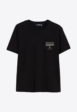 S Max Mara Sax Pocket Crewneck T-shirt Black 2419971021600SAX_019