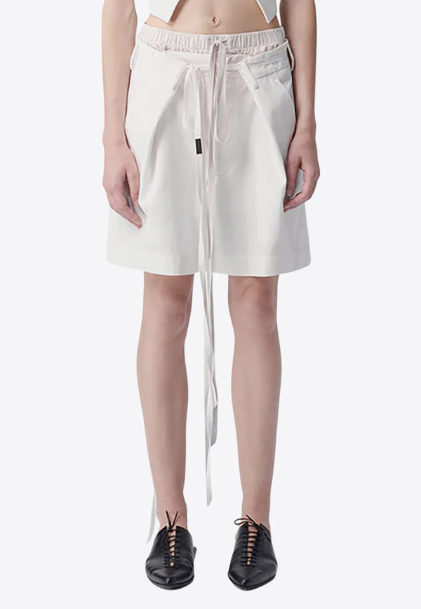 Ann Demeulemeester Jess Drawstring Shorts White B0011889FA431_002